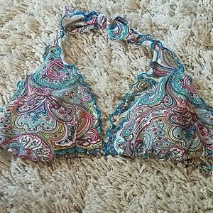 Paisley print bikini top
