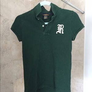 Green Rugby Ralph Lauren Polo Collared Shirt