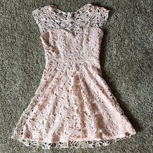 Blush Lace Dress NWOT