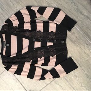 Inc Cardigan with lace detail