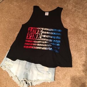 L❤️VE PINK Flag Tank 🇺🇸