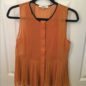Sheer mustard top