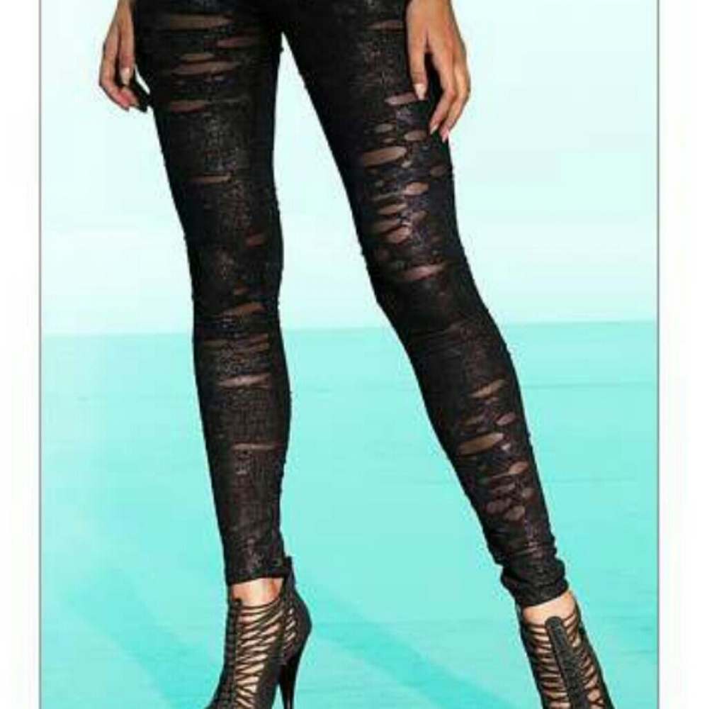 Fredricks of hollywood metallic leggings xl