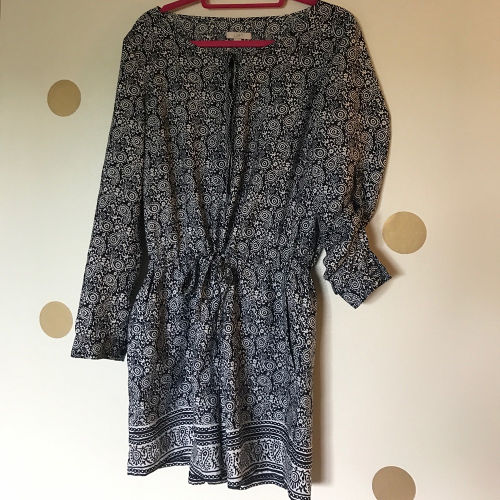 Navy & White LOFT Romper