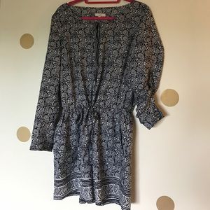 Navy & White LOFT Romper