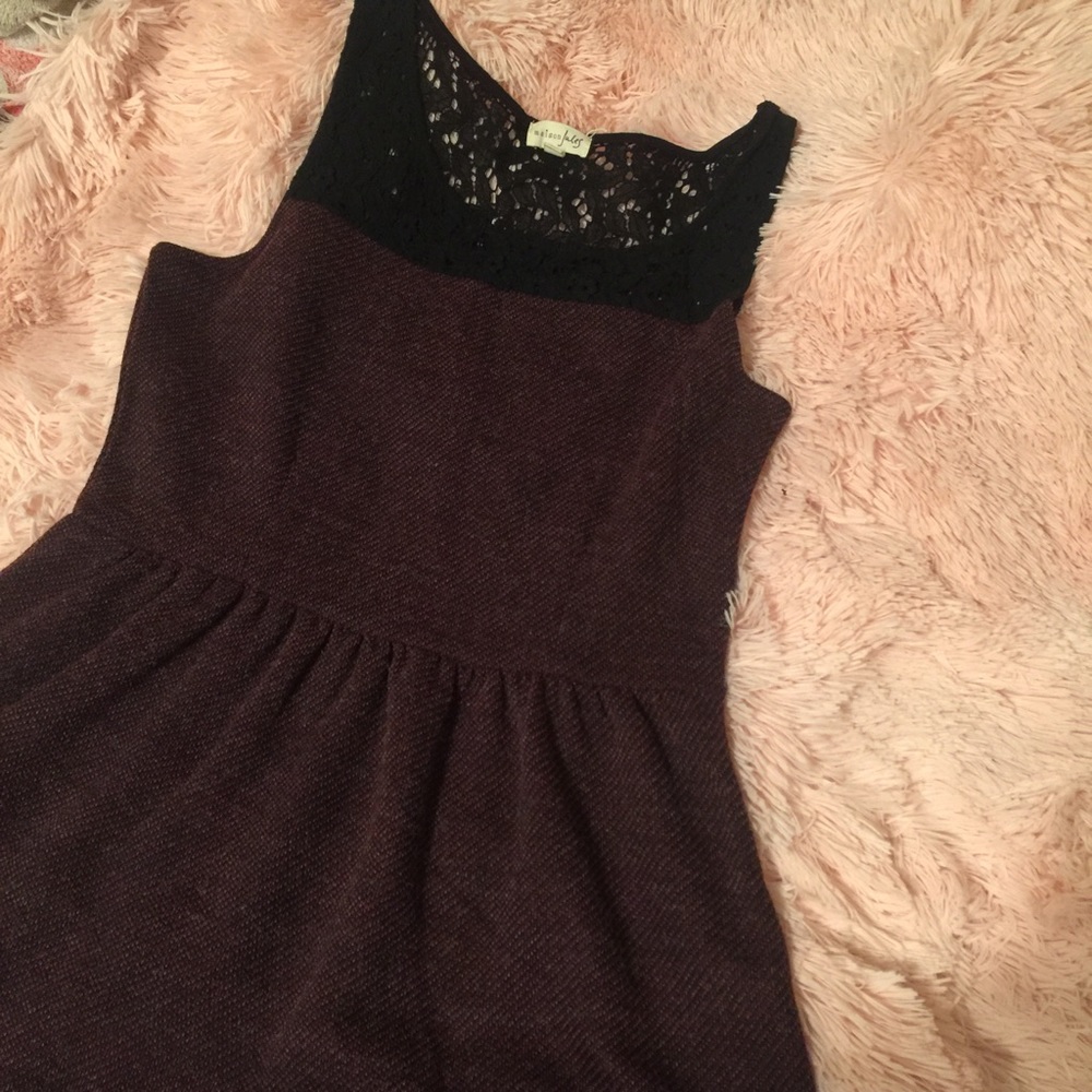 MAISON JULES PURPLE/BLACK DRESS