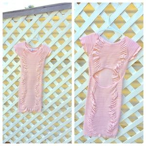 Peach/pink stretchy dress