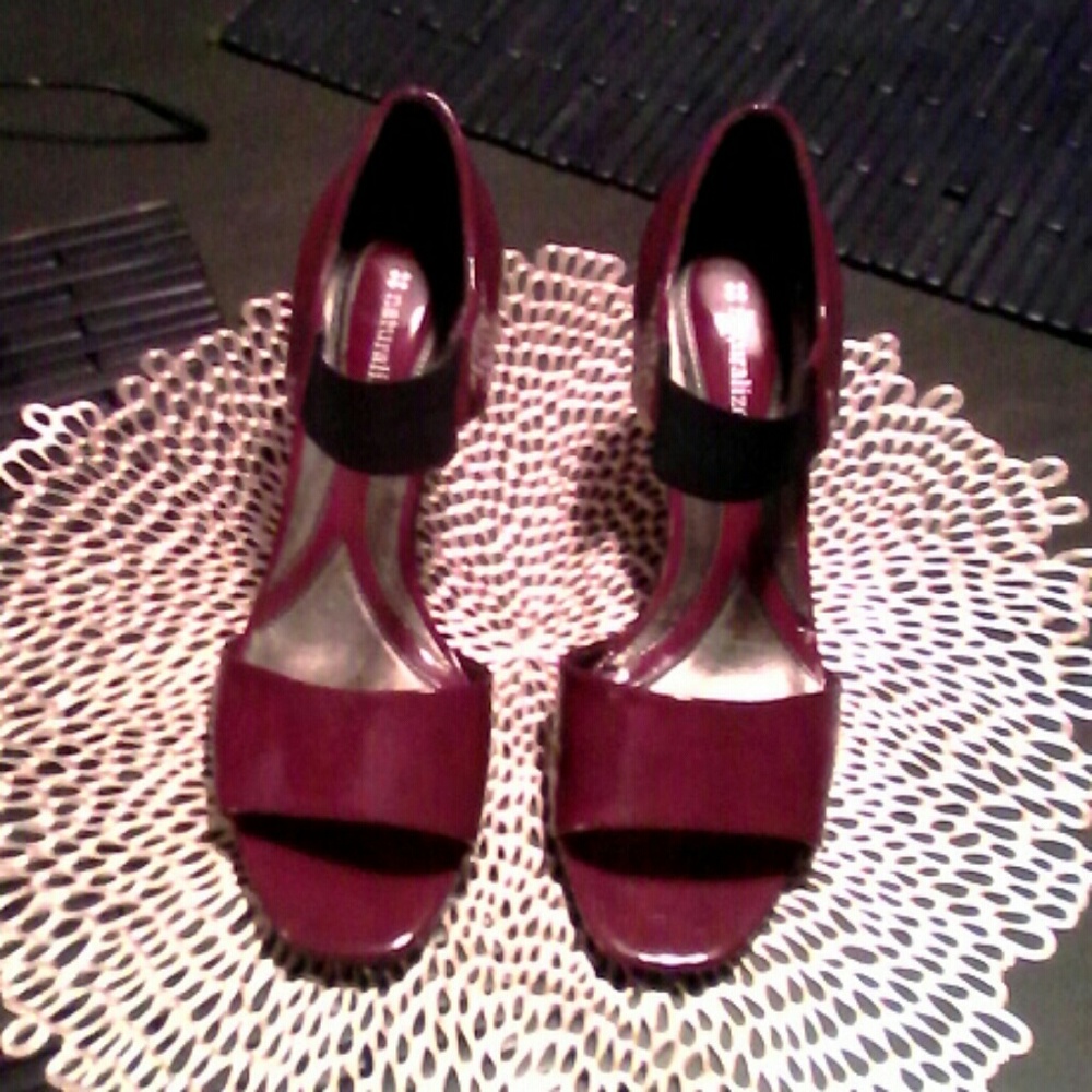 Deep red sandals