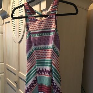 One of a kind geometric print dress