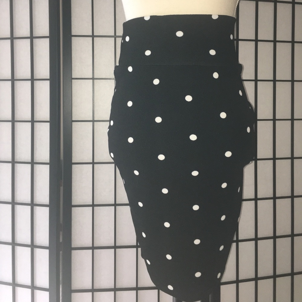 White Polka Dot LuLaRoe Cassie Skirt