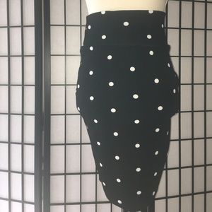 White Polka Dot LuLaRoe Cassie Skirt