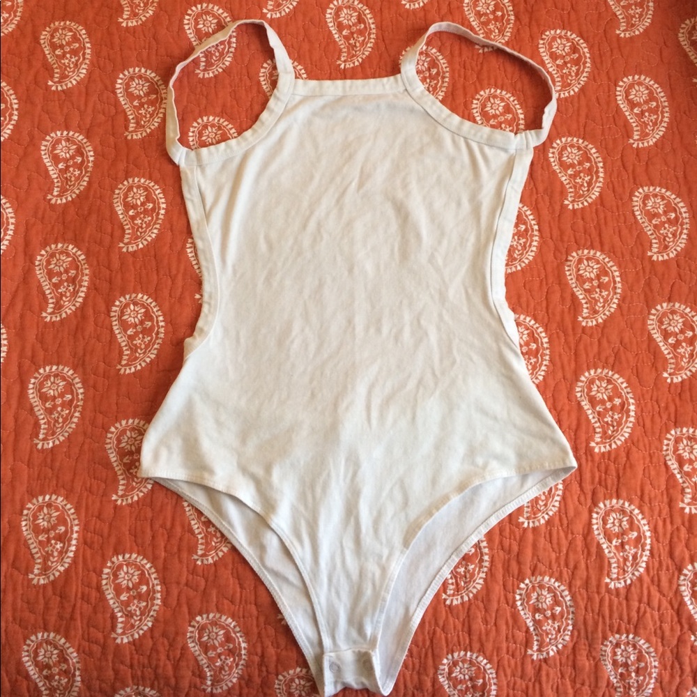 White backless bodysuit- Tobi