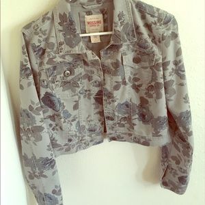 Floral denim jacket