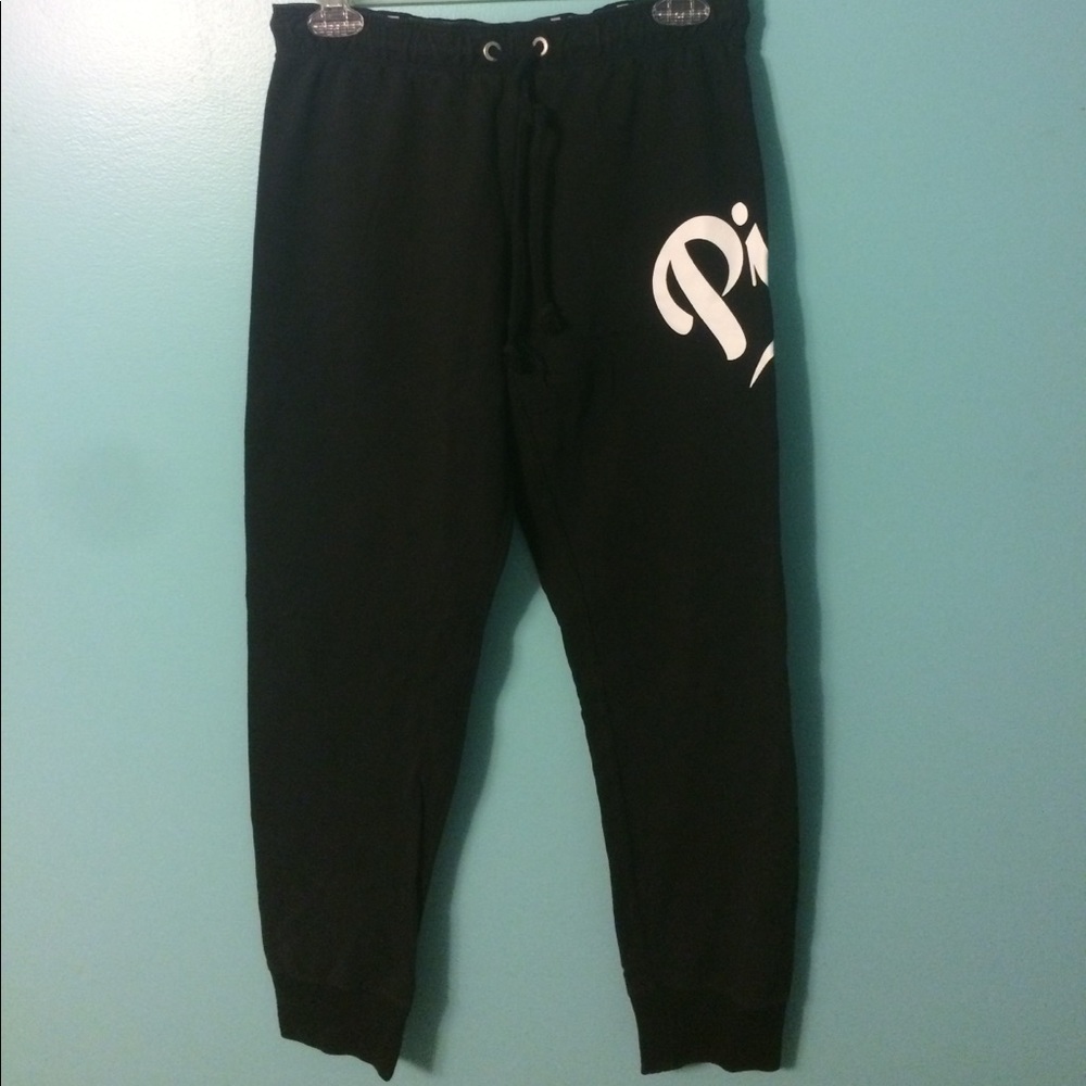 PINK Victoria's Secret Black Jogger Sweatpants