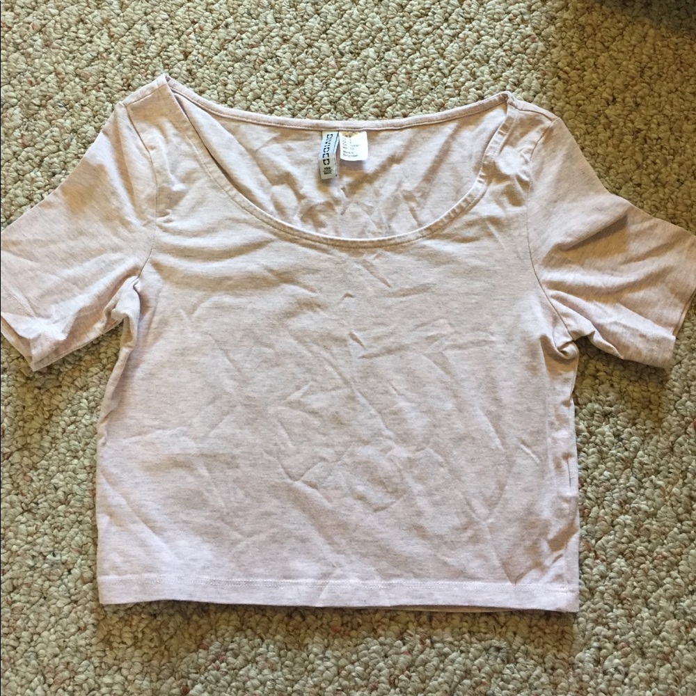 light pink crop top