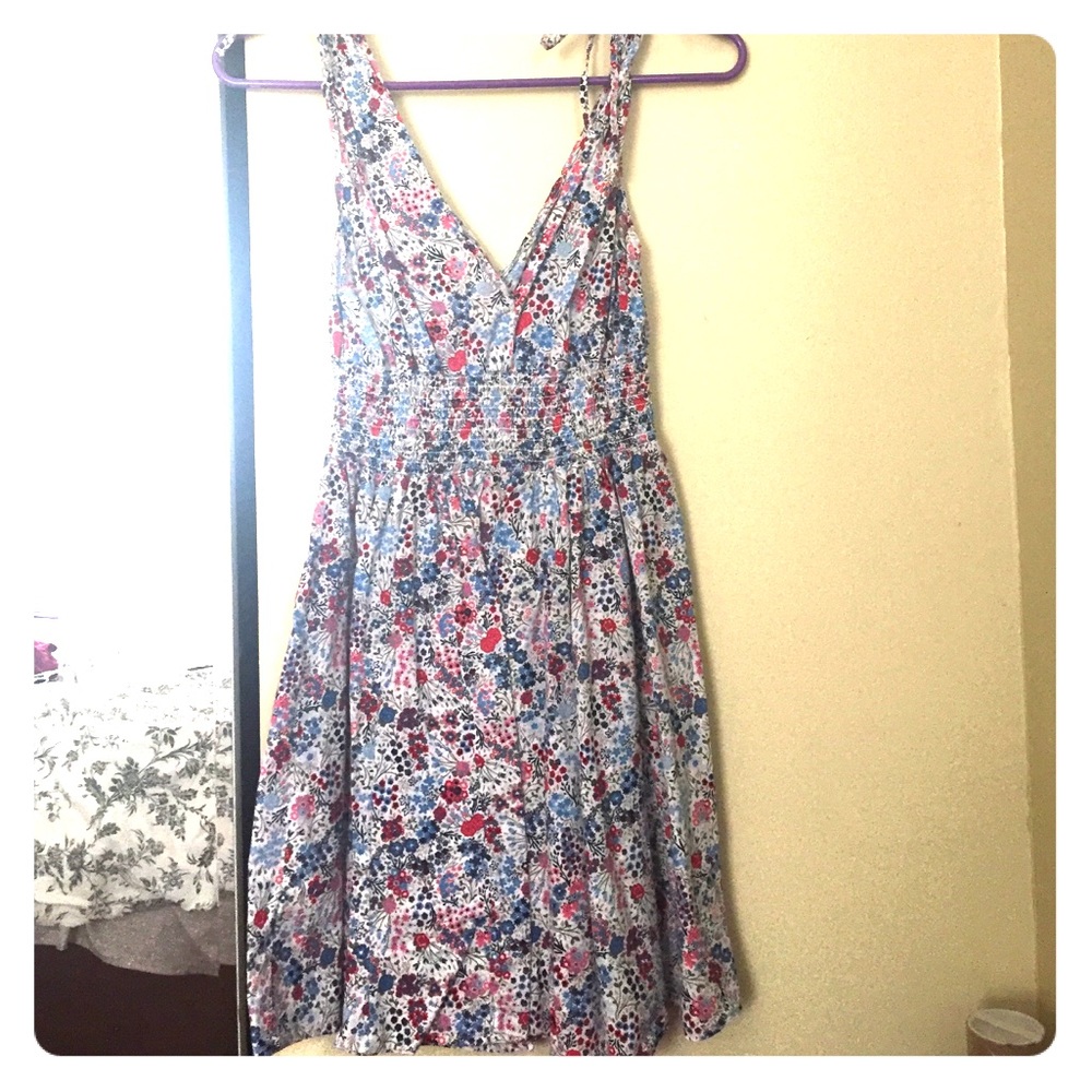 Colorful floral summer dress