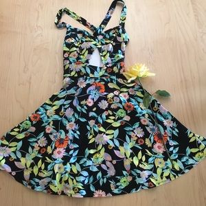 Floral Neon Dress from Pacsun