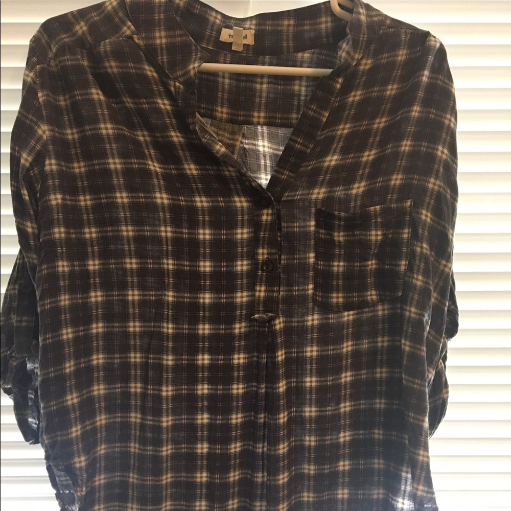Plaid long top