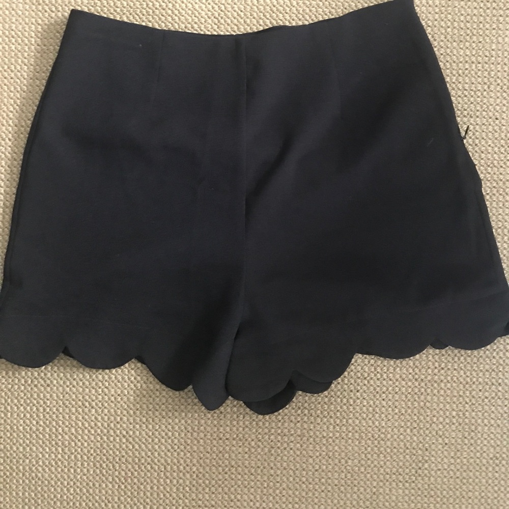 Black Scallop Shorts