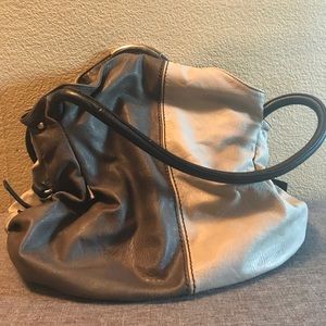 Brown and tan shoulder bag