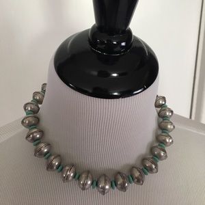 Silver and Teal Necklace