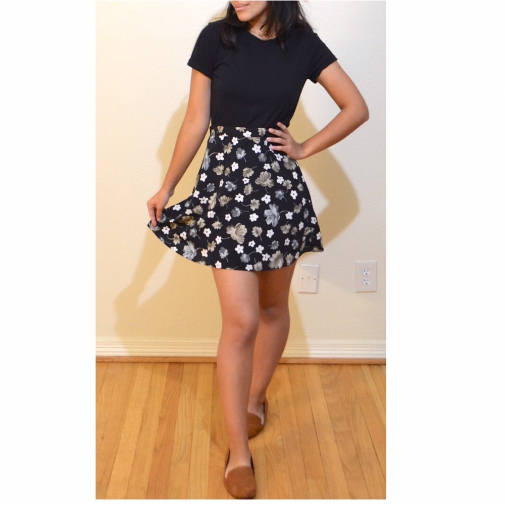 Cute and short flower skirt