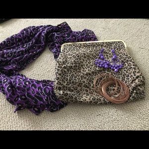 Gently used bag, sarong , earrings and bracelet
