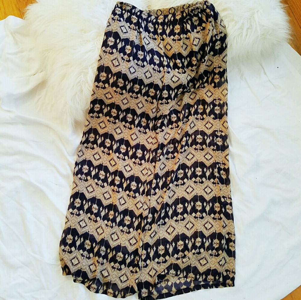 Sheer patterned pants w/ shorts underneath