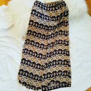 Sheer patterned pants w/ shorts underneath