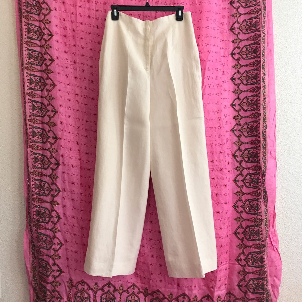 Organic by John Patrick Linen Trousers Off White.