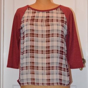 Plaid Baseball T-Shirt