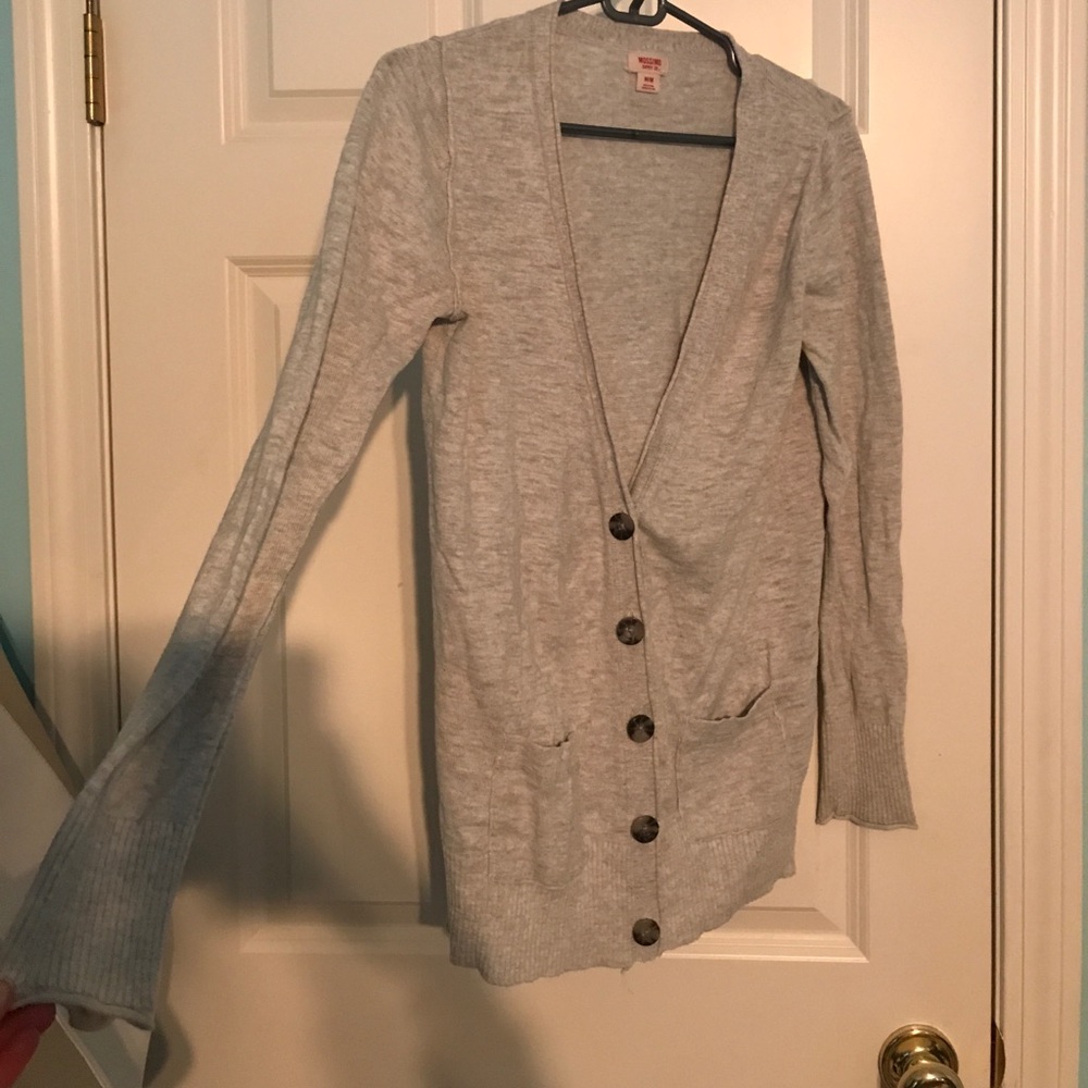 Gray cardigan