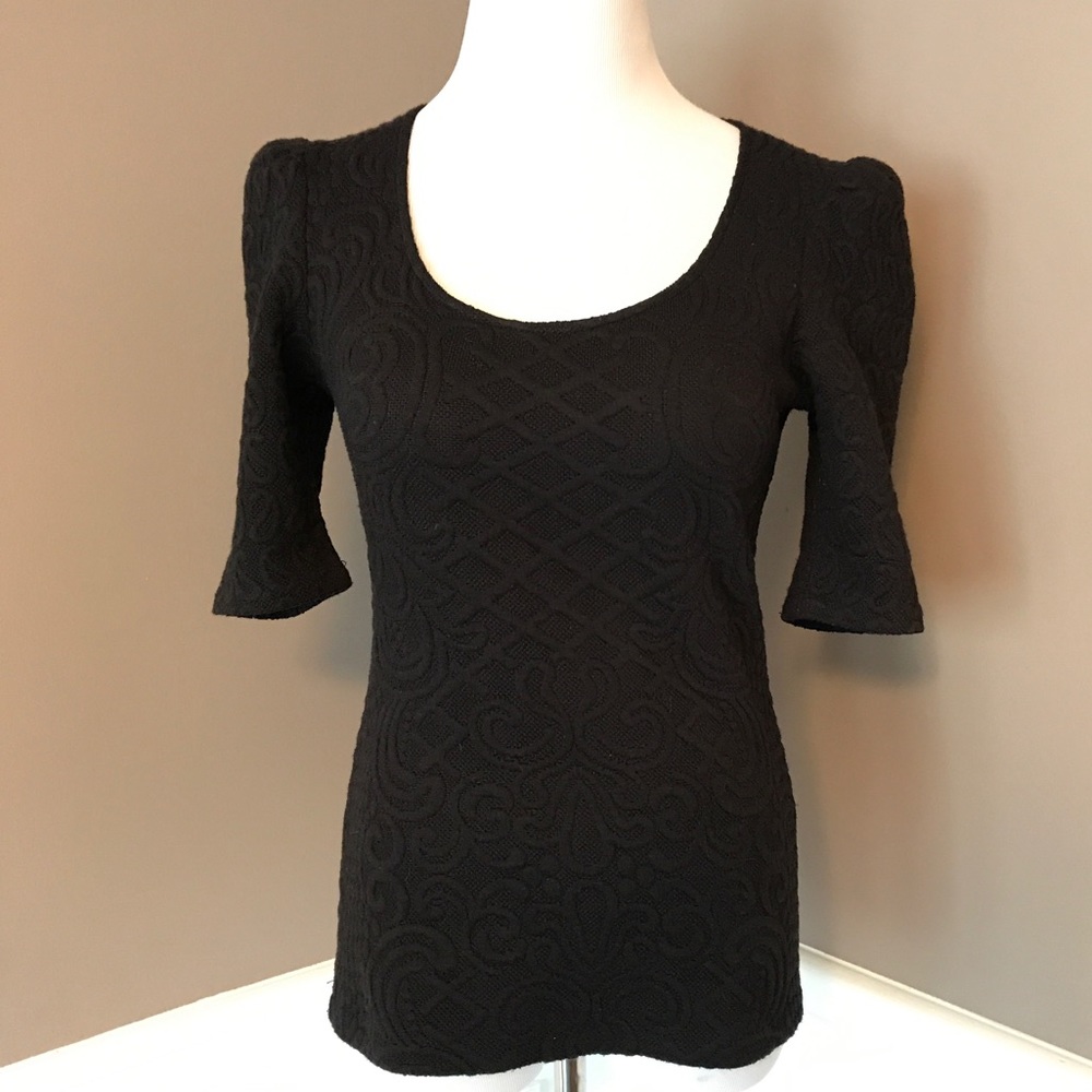 Anthropologie Deleta size S Athlone black top