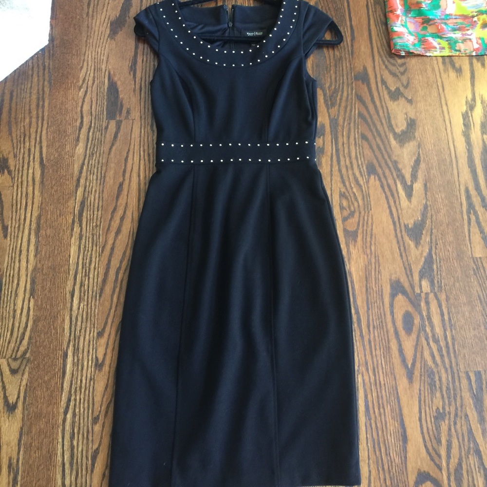 white and black dress