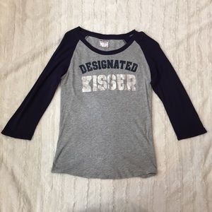 Victoria's Secret PINK NY Yankees Raglan Tee