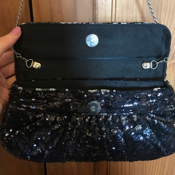 Black sequin evening bag - Picture 5 of 5