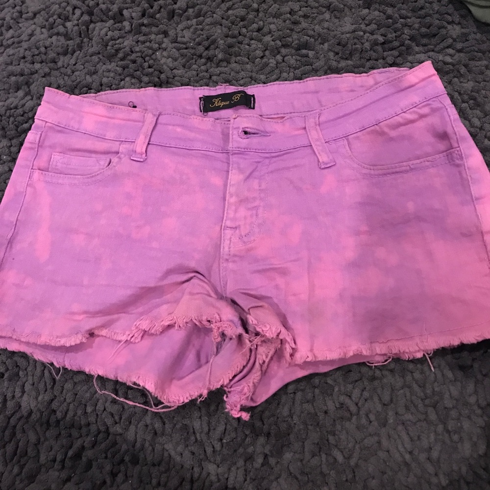 Pink/purple jean shorts