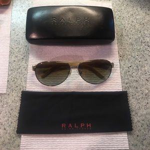 Ralph Lauren gold Aviators POLARIZED