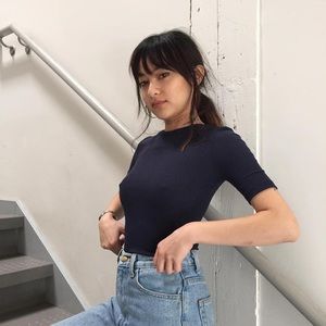 American Apparel 2x2 Rib Fitted Tshirt