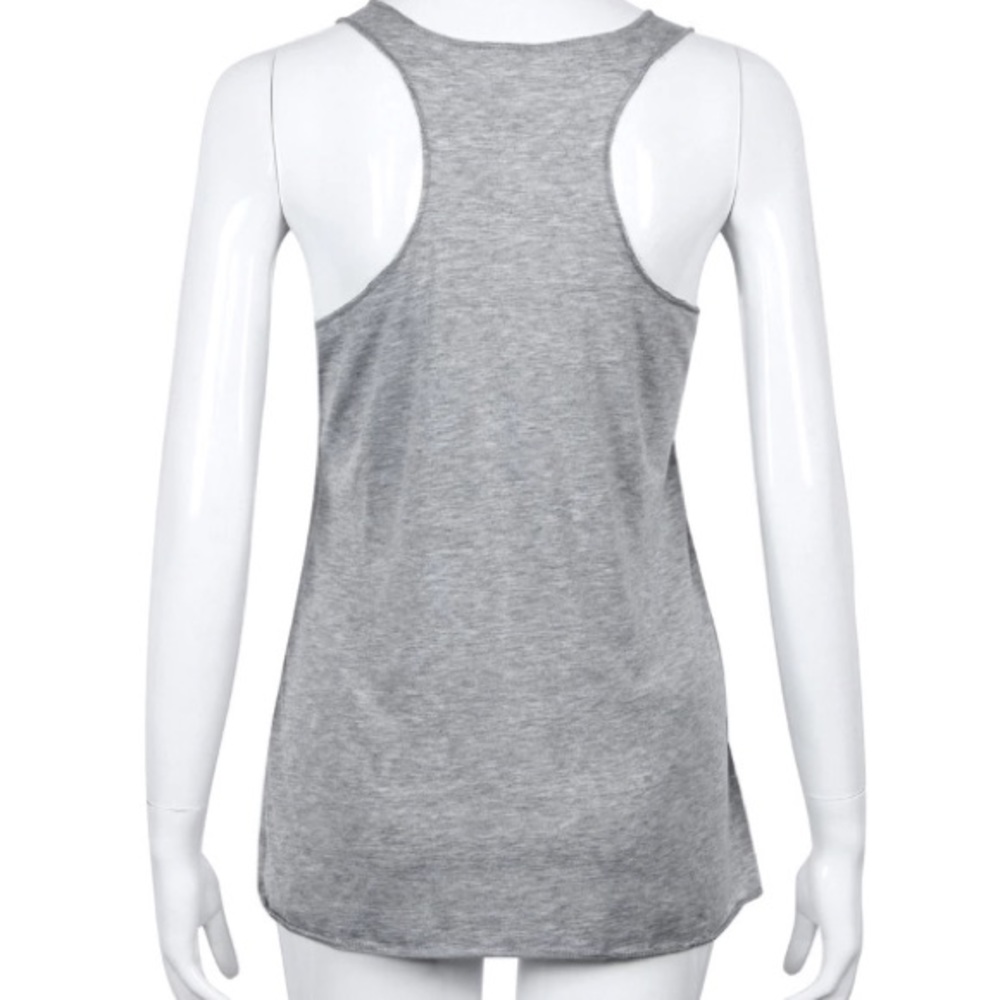 🌺 Grey & Metallic Pineapple Racerback Tank!!! - Picture 5 of 6