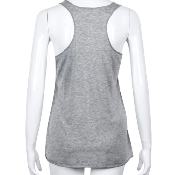 🌺 Grey & Metallic Pineapple Racerback Tank!!! - Picture 5 of 6