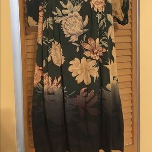 Anthropologie Silk Shift Dress - Floral