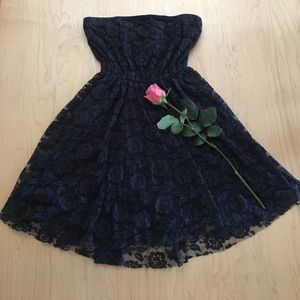 Navy Blue Lace Hollister Dress