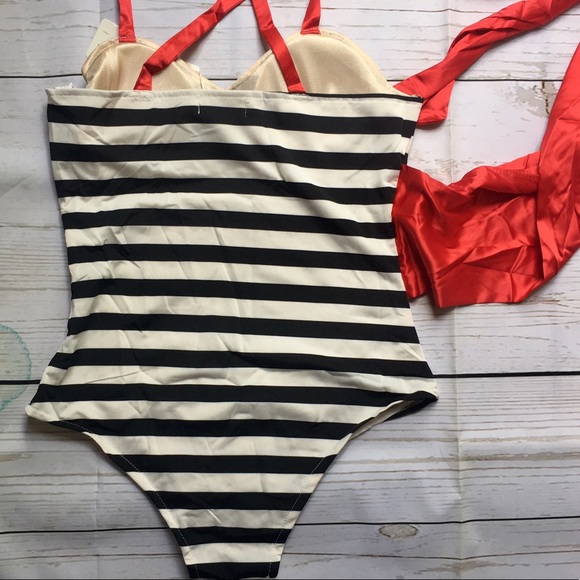 UNDER $30 CLOSET CLEAR OUT STRIPED MONOKINI - Picture 4 of 4
