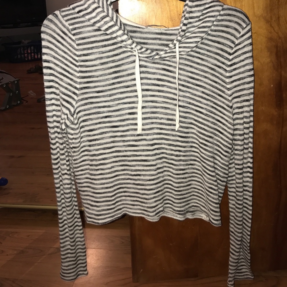 Stripped hooded longsleeve