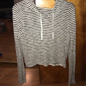 Stripped hooded longsleeve