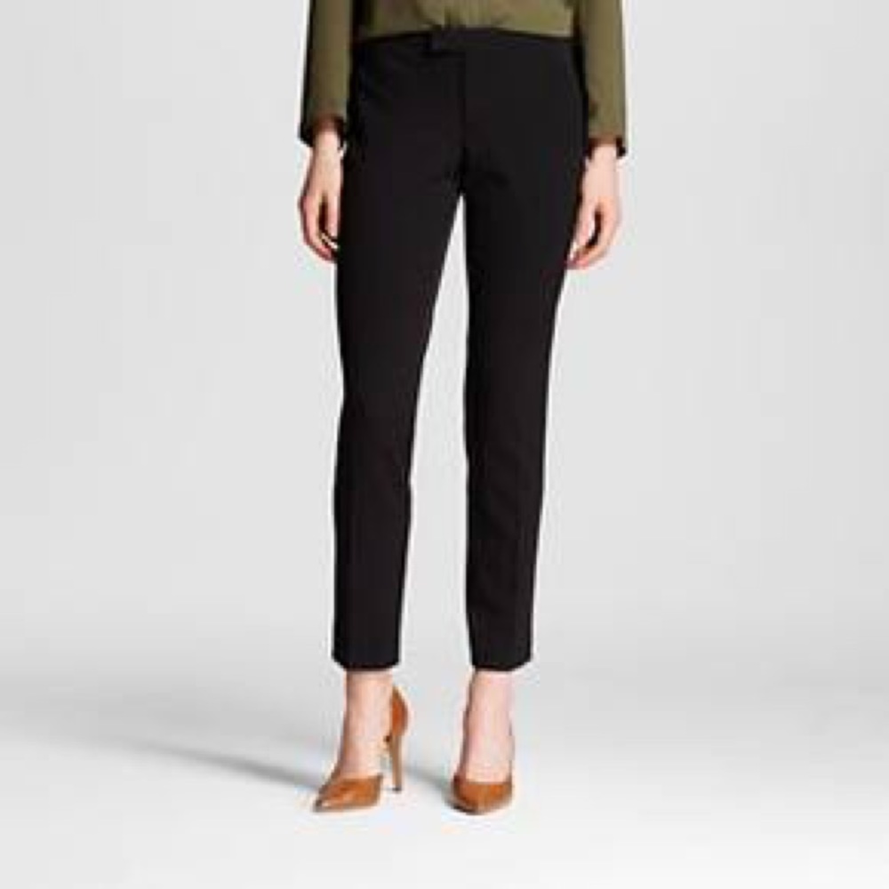 Cropped Skinny Ankle Pants - Blue Abstract Print
