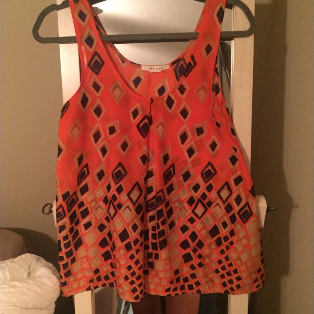 Orange & Navy Tank