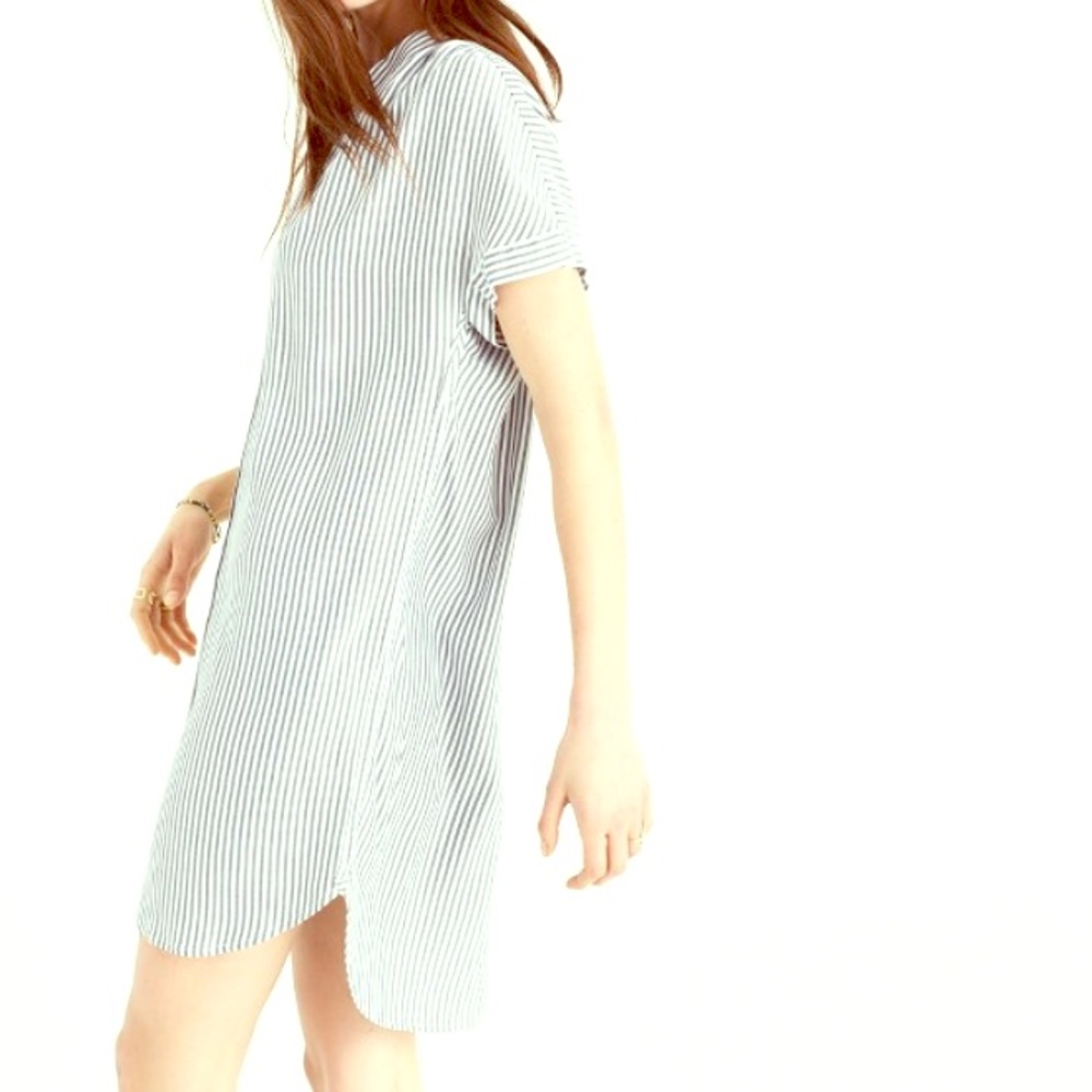 Blue striped madewell tunic