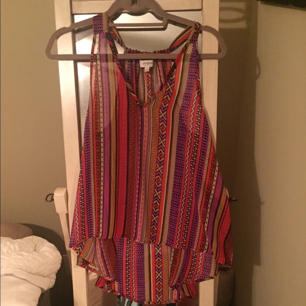Multicolor Sheer Top